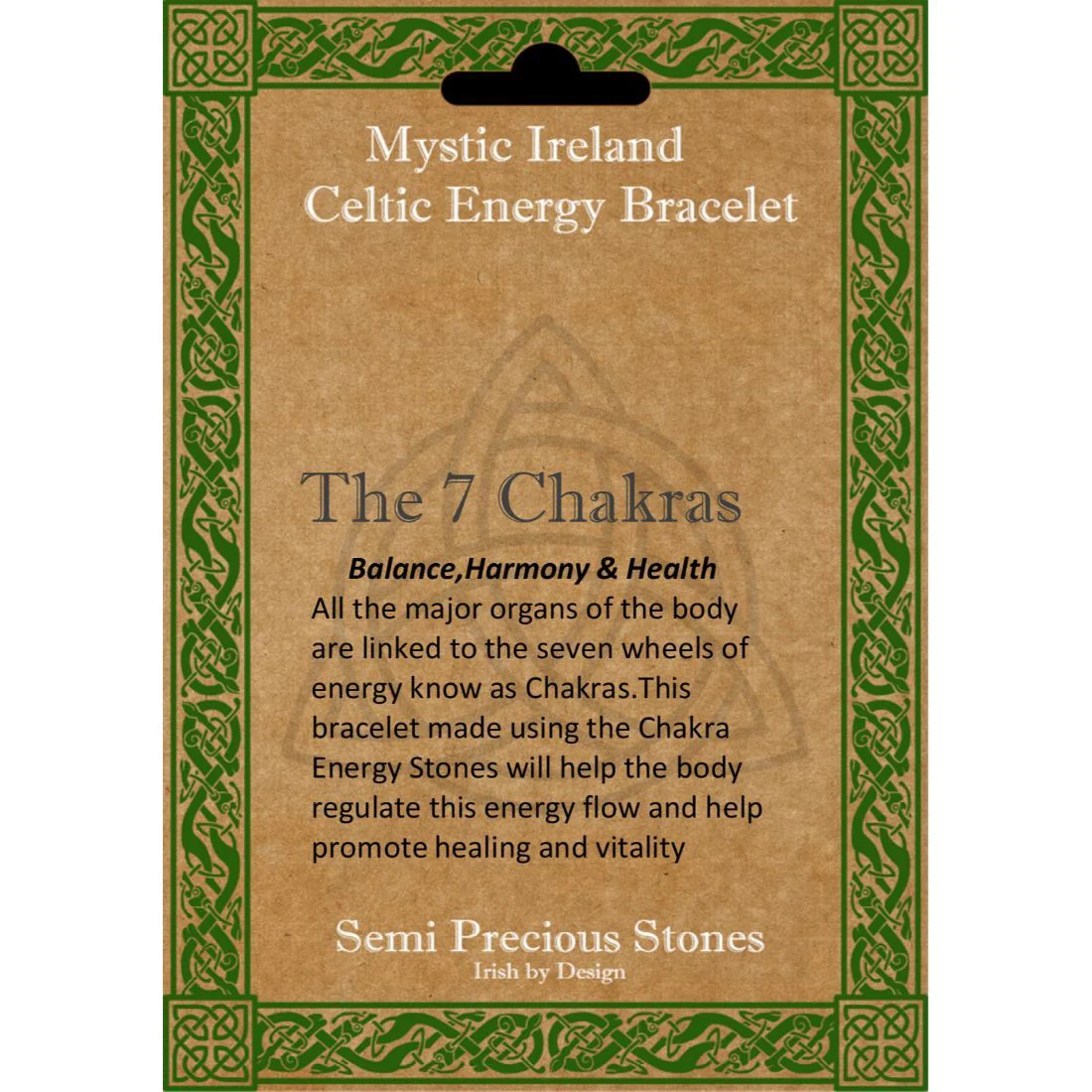 7 Stone Chakras Stone Celtic Energy Bracelet - Image 2