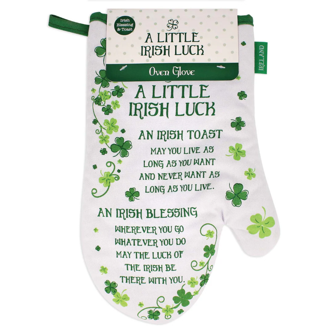 A Little Luck Of Irish Clover Oven Mitt