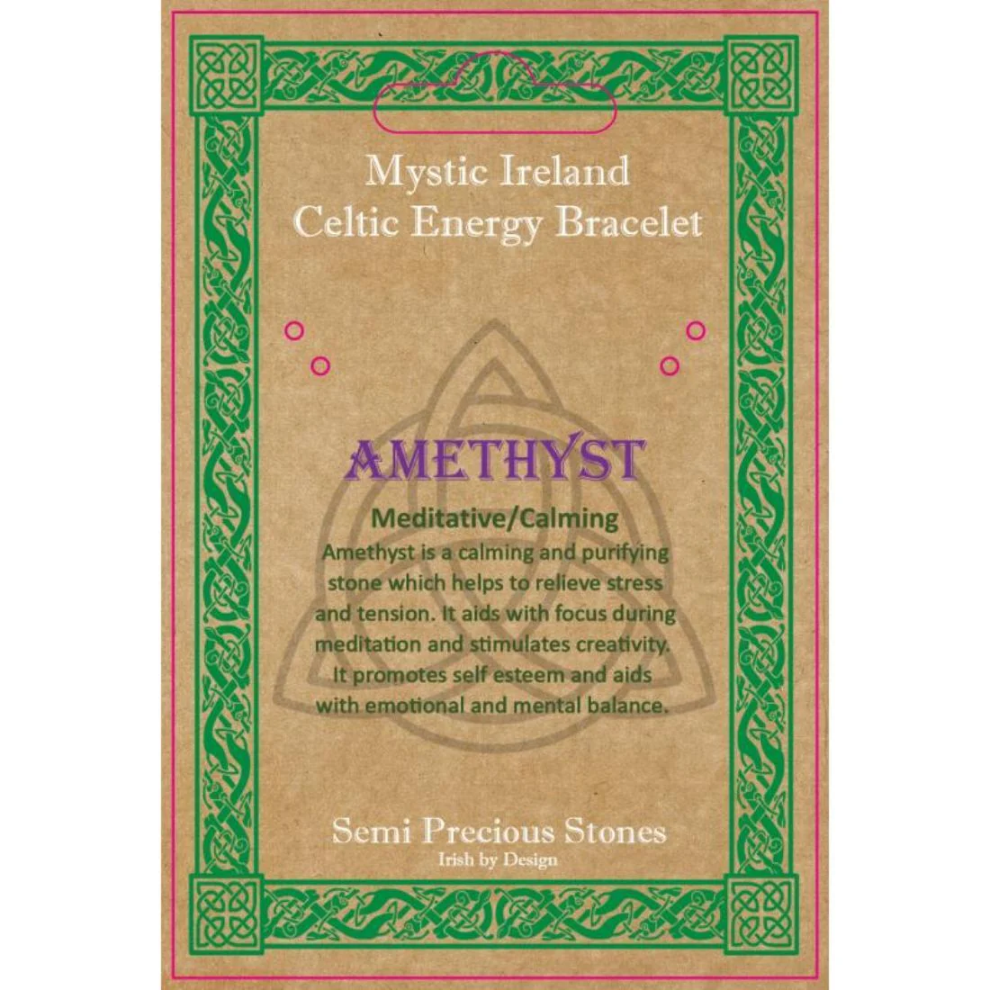 Amethyst Stone Celtic Energy Bracelet - Image 2