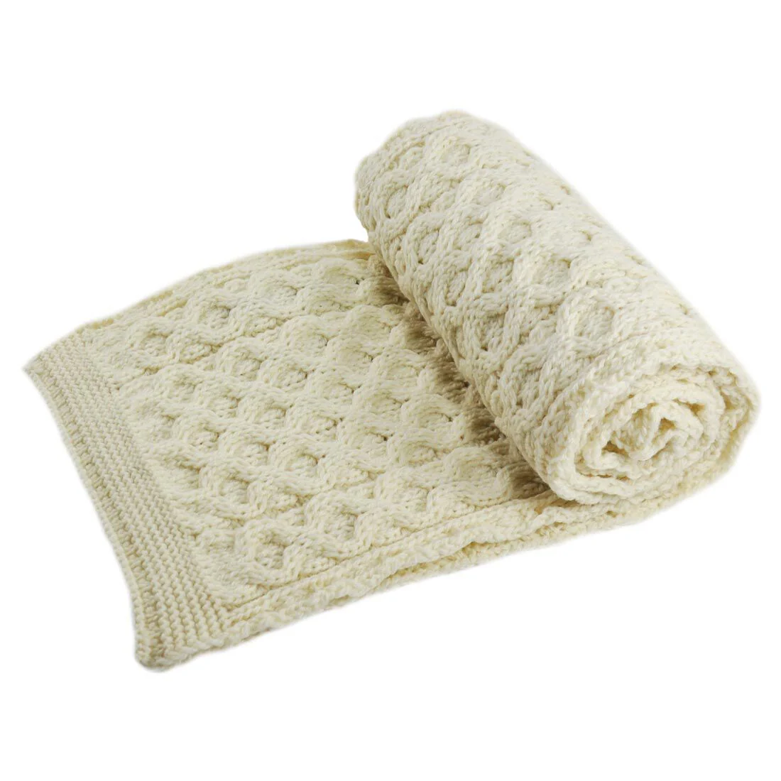 Aran Merino Honeycomb Scarf - Image 4