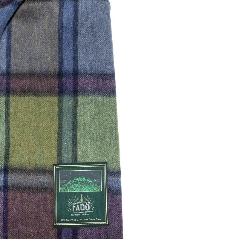 Brushed Wool Check Scarf - Image 2