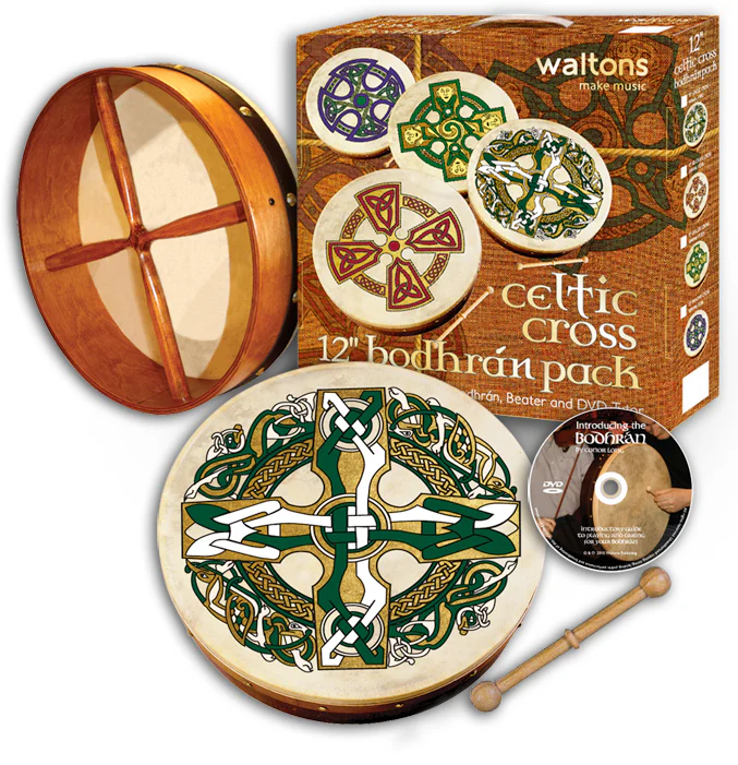 Celtic Cross 12 Inch Bodhran Set