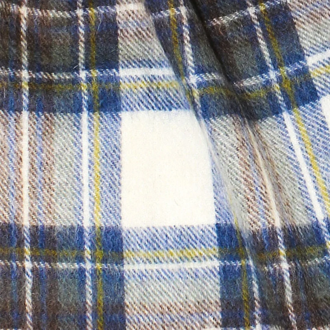 Celtic Irish Wool Scarf With Blue Grey & Cream - Image 3