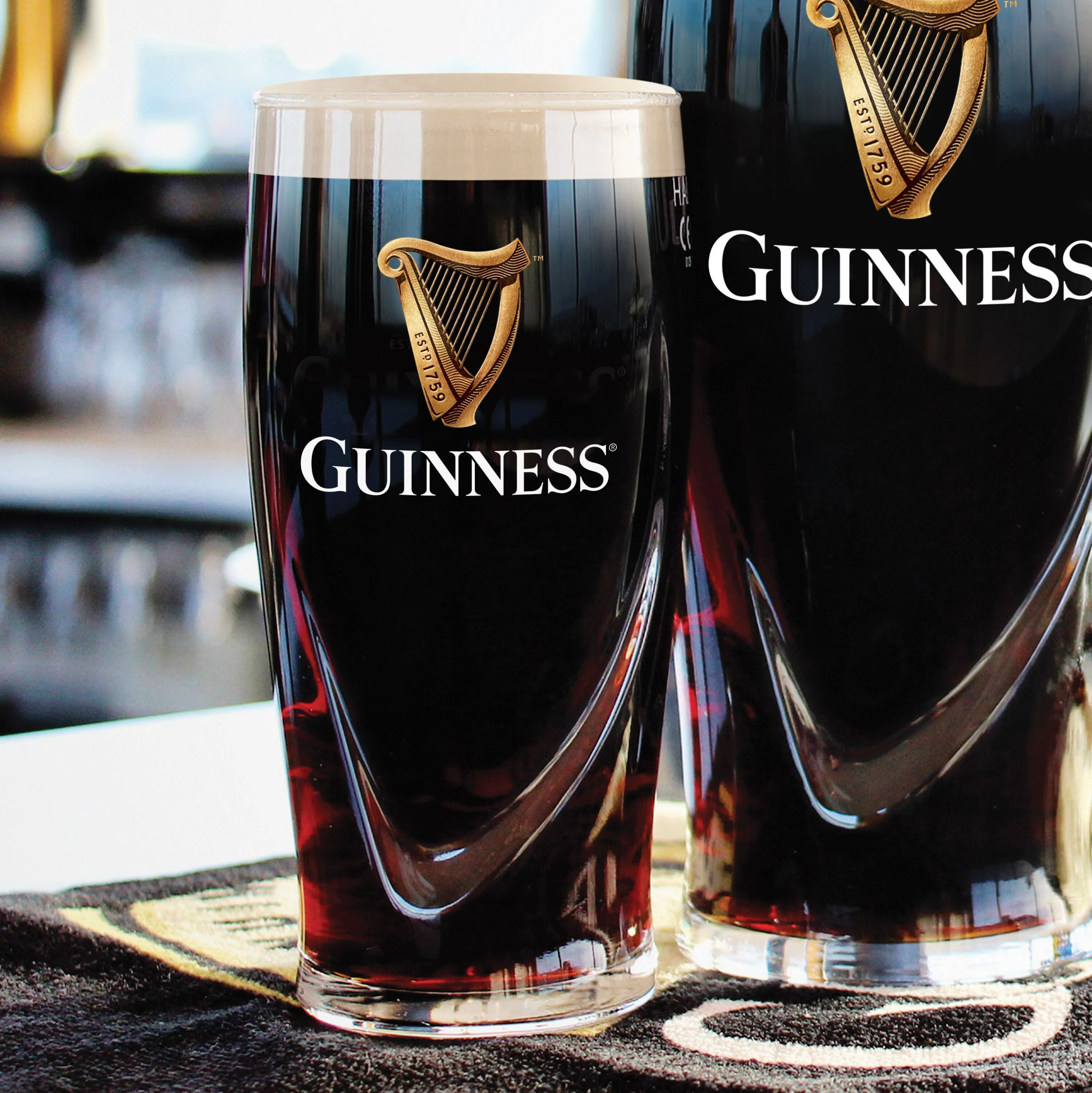 Guinness 2 Pack 1/2 Pint Glass Set - Image 5