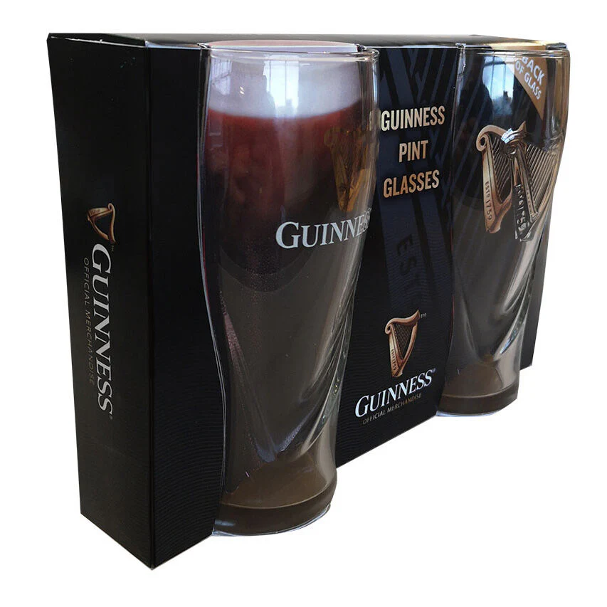 Guinness 2 Pack Pint Glass Set - Image 8