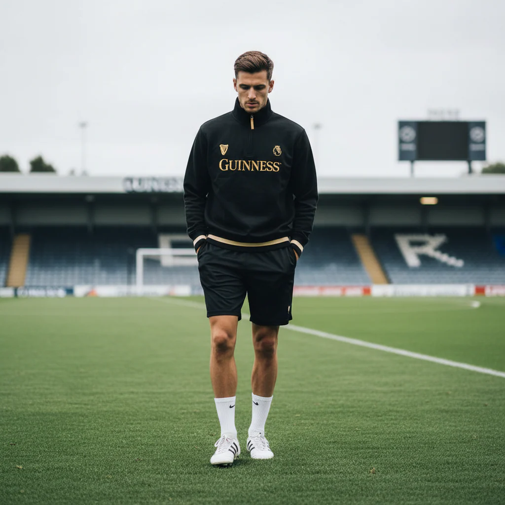 Guinness Black and Gold Premier League 1/4 Zip Top - Image 2