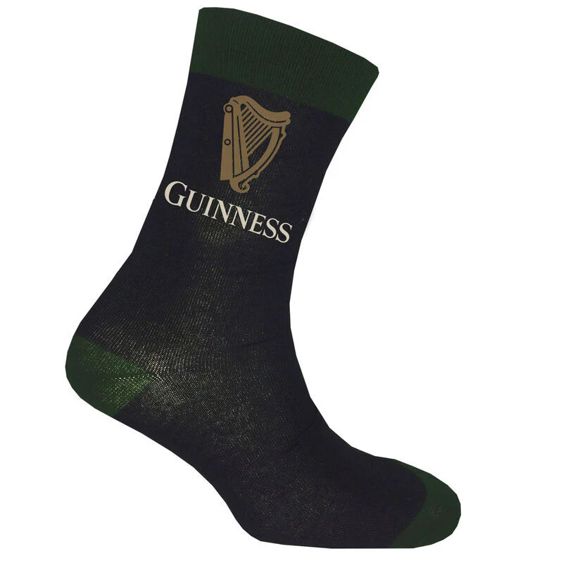 Guinness Harp Black & Green Socks