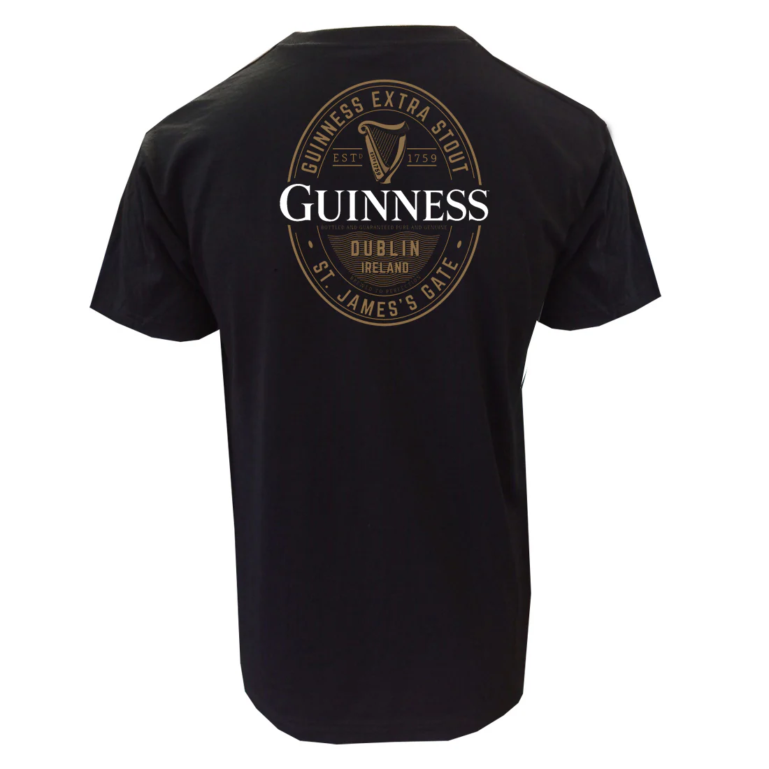 Guinness Harp Black Short Sleeve T-Shirt - Image 4