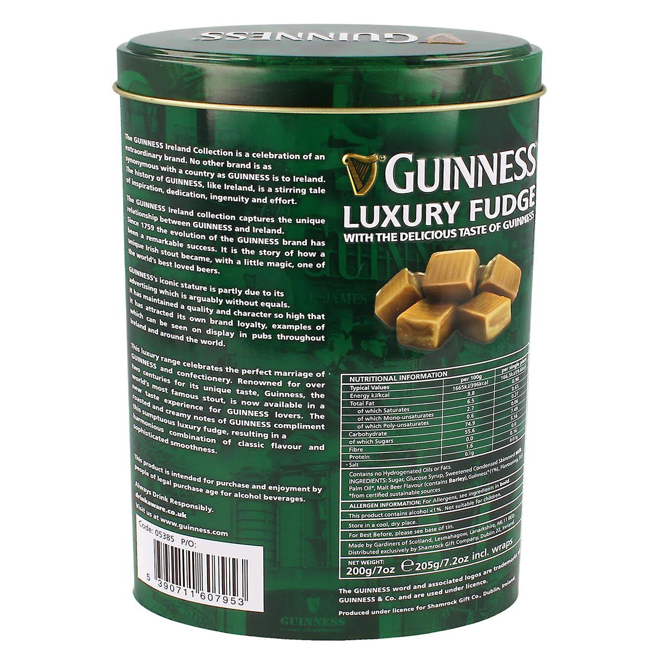 Guinness Ireland Collection Luxury Fudge In Oval Shaped Tin 200g - Image 4
