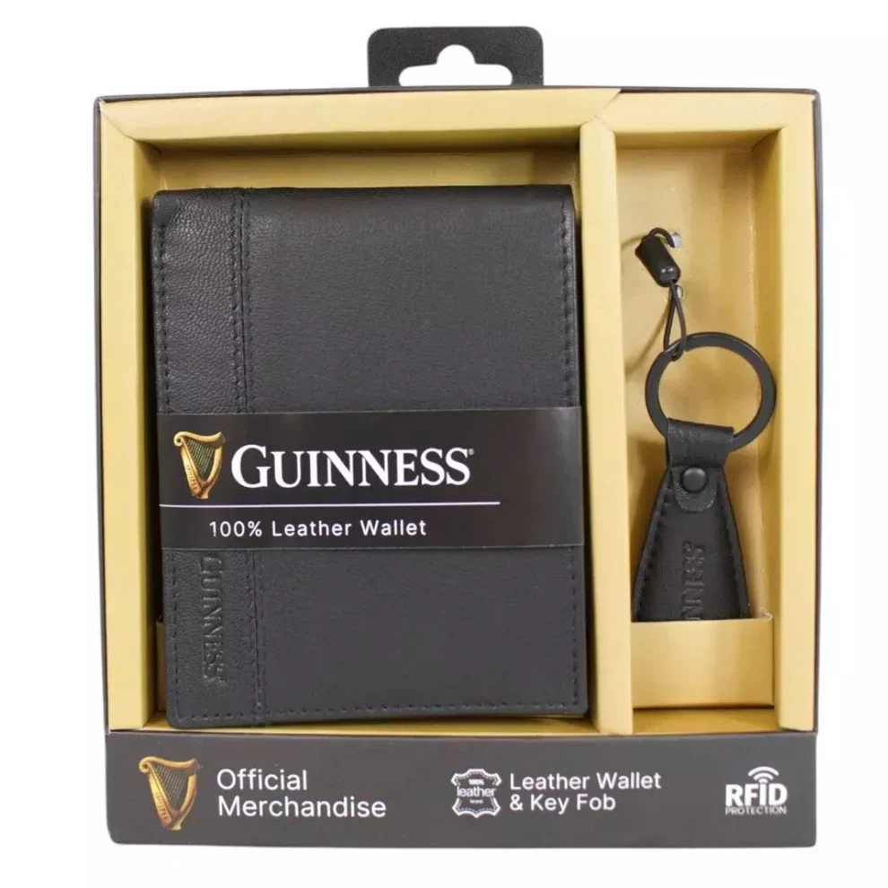 Guinness Leather Wallet And Key Fob Gift Set - Image 2