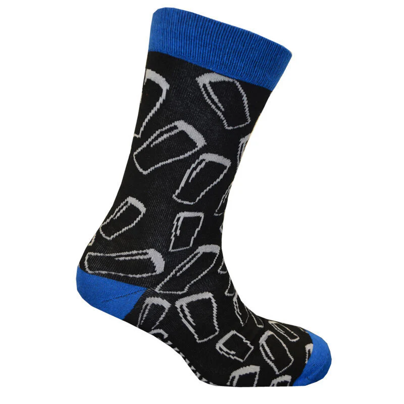 Guinness Pint Black & Blue Socks