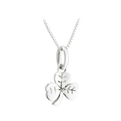 Hallmarked Sterling Silver Shamrock Necklace