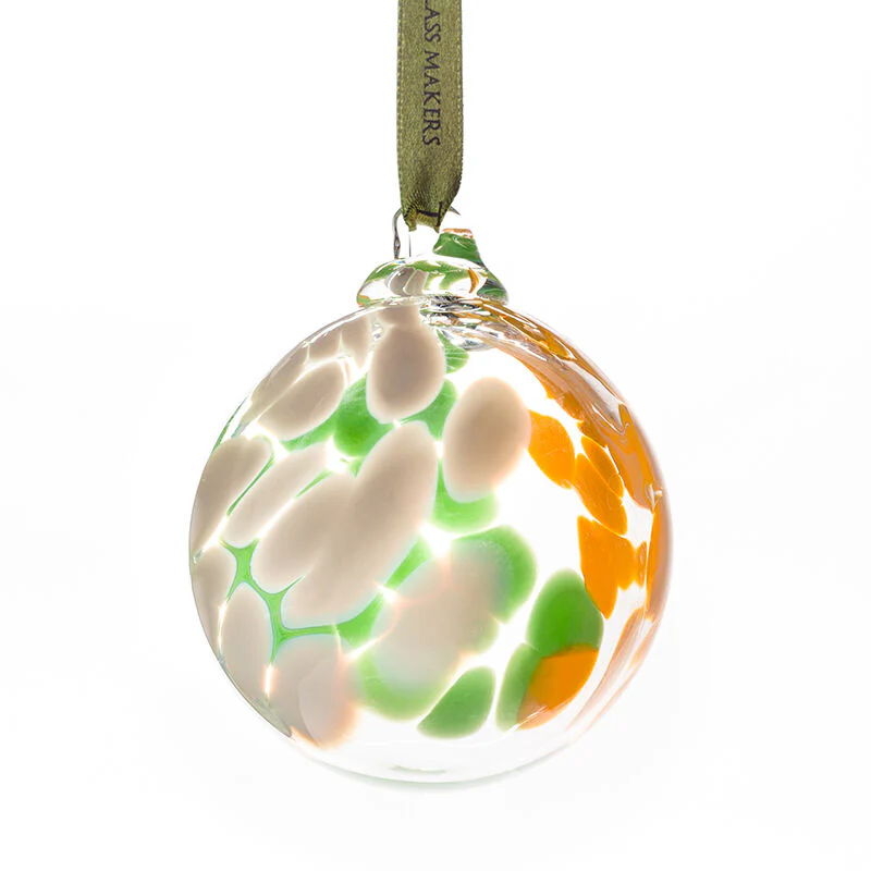 Hand Etched Irish Flag Bauble