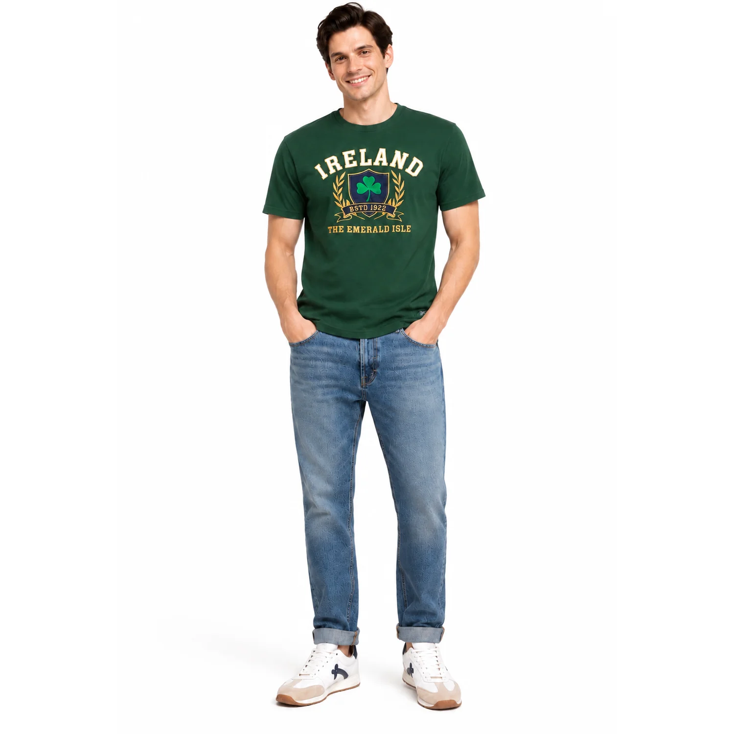 Ireland Celtic Lucky Forest Green Unisex T-Shirt - Image 5