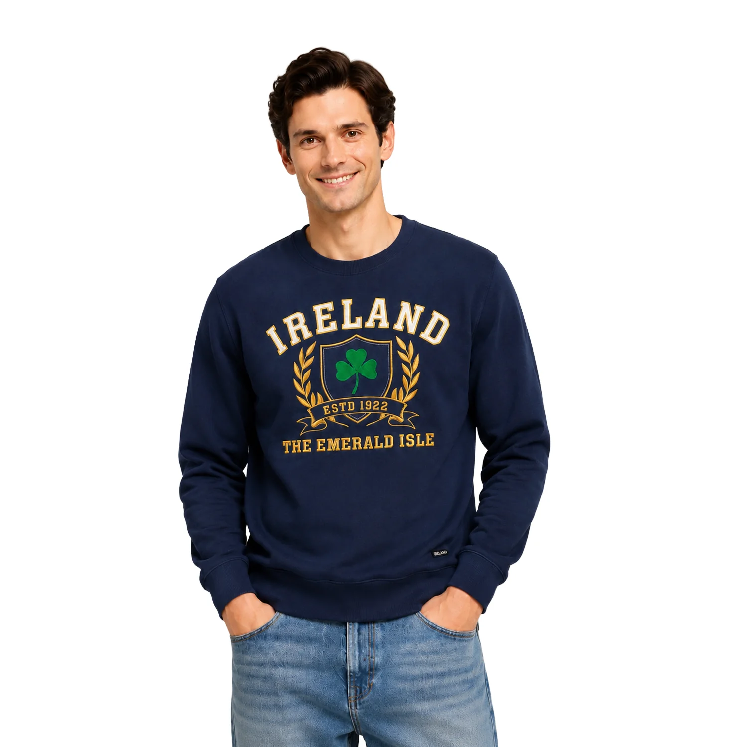 Ireland Celtic Lucky Navy Unisex Sweatshirt - Image 3