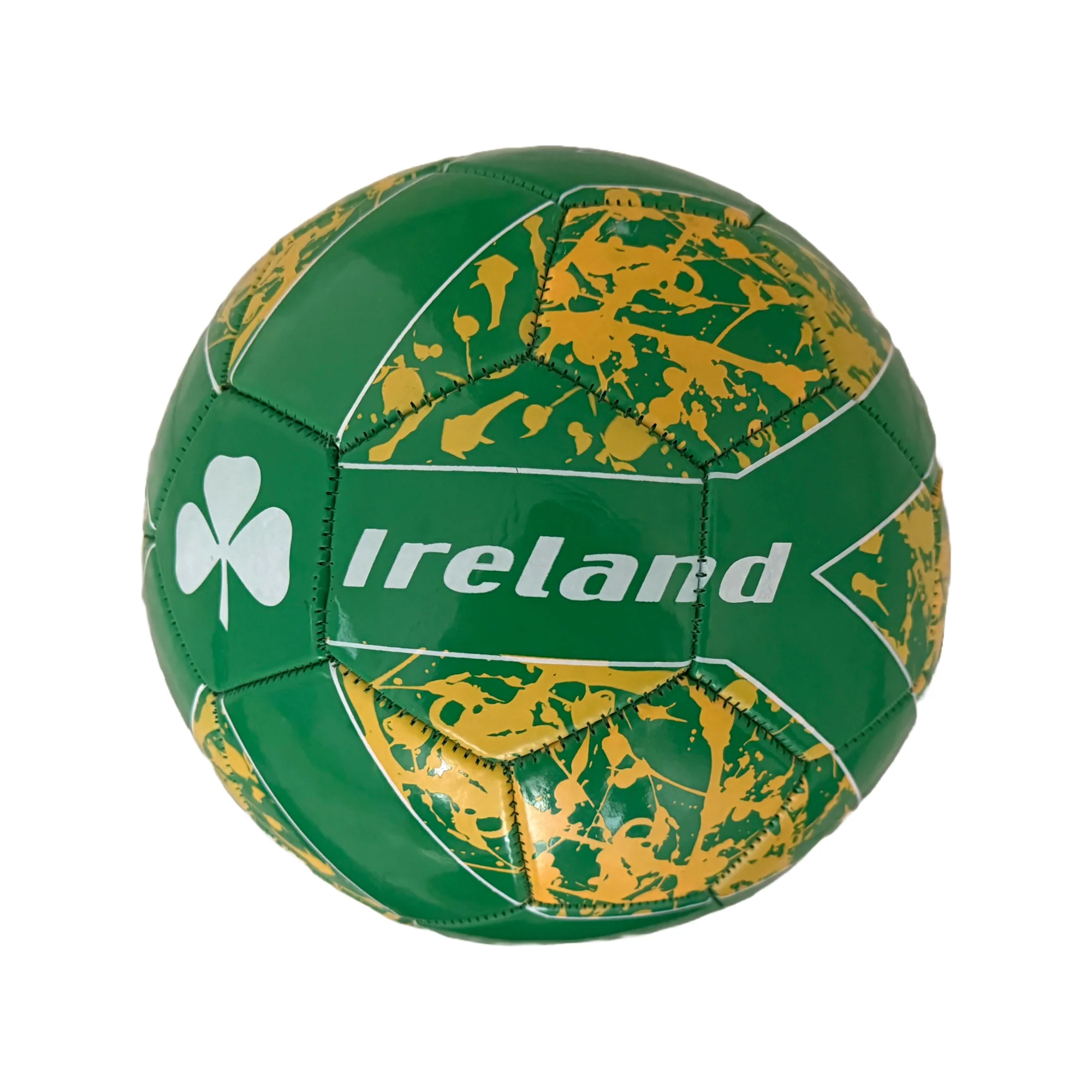Ireland Designed Soccer Ball With White Shamrock Design Size 5 - Image 2