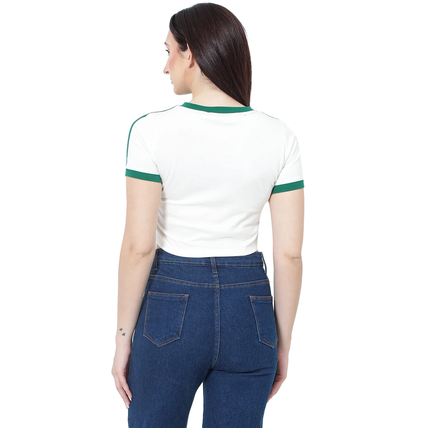 Ireland Latte & Green Cropped T-Shirt - Image 4