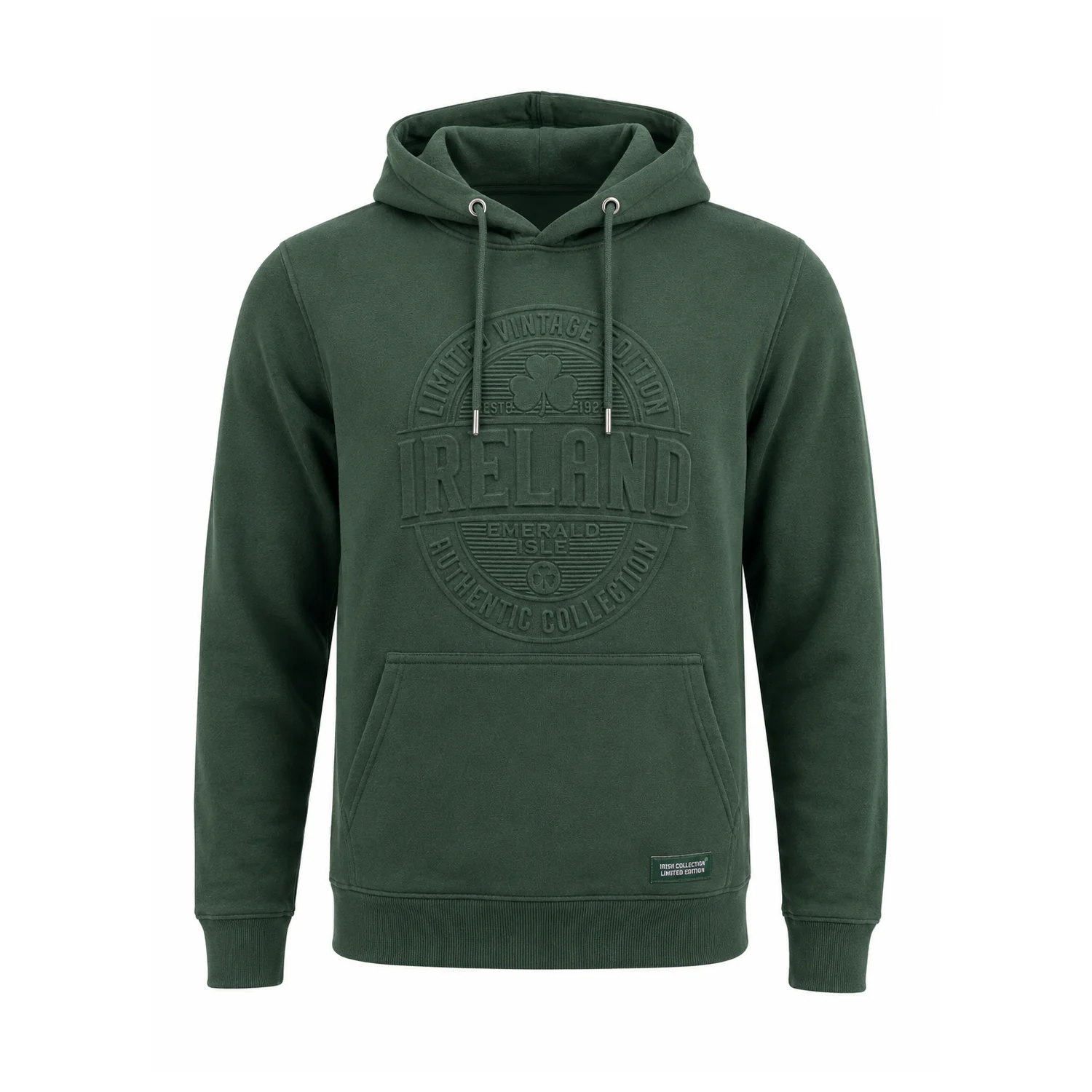 Ireland Limited Vintage Embossed Forest Green Unisex Hoodie