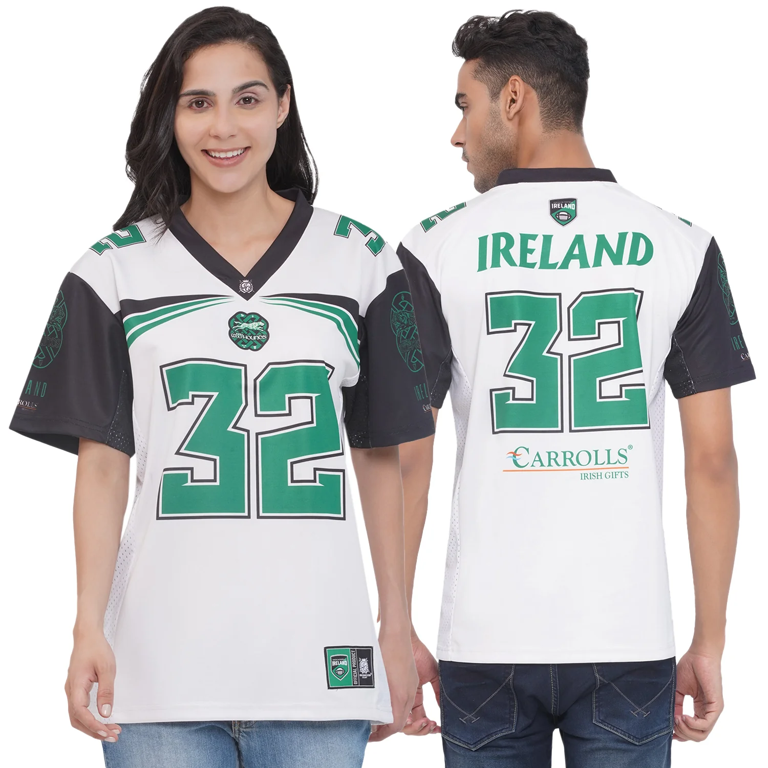 Ireland Official American Football White Jersey - Image 2