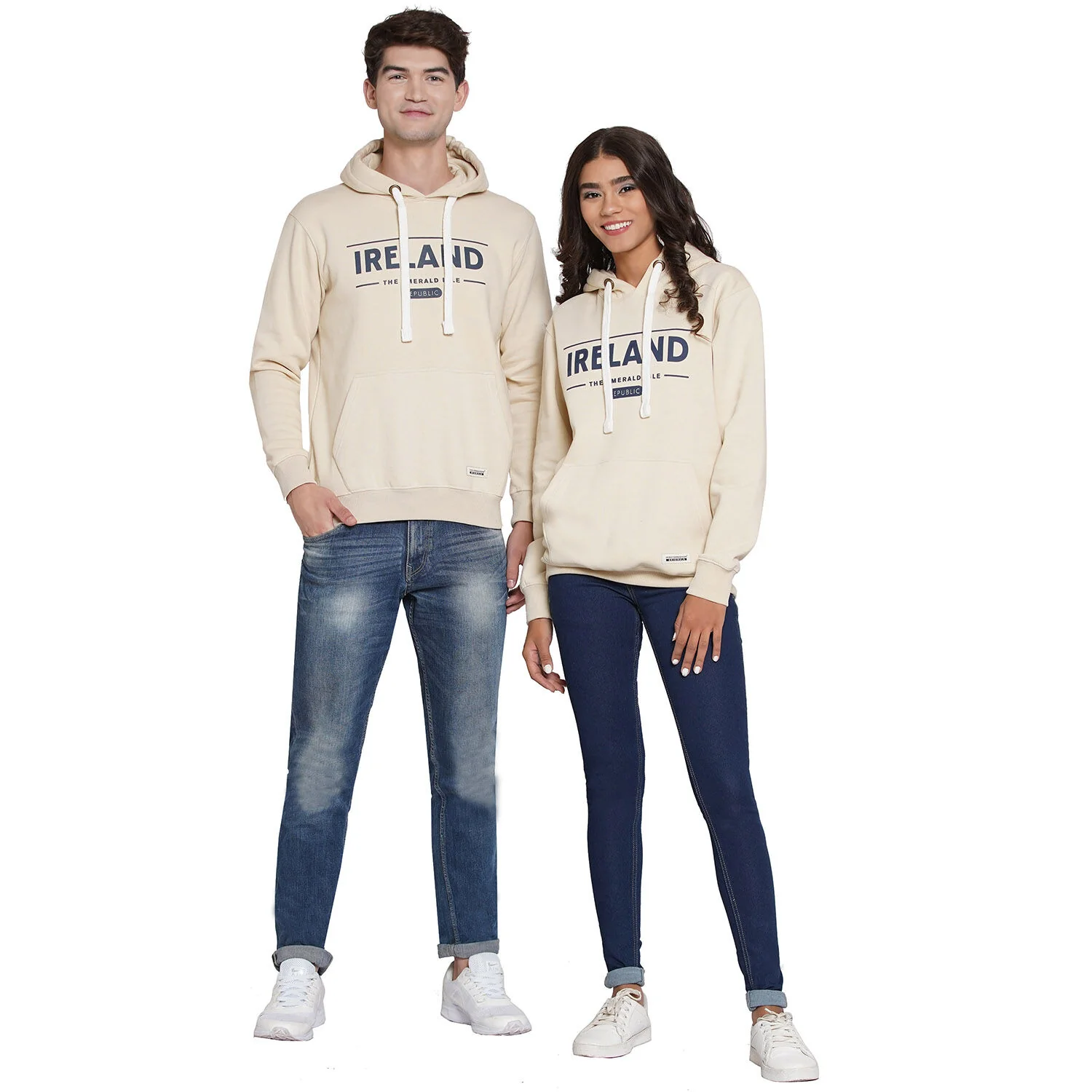 Ireland Republic Logo Unisex Hood Beige - Image 2