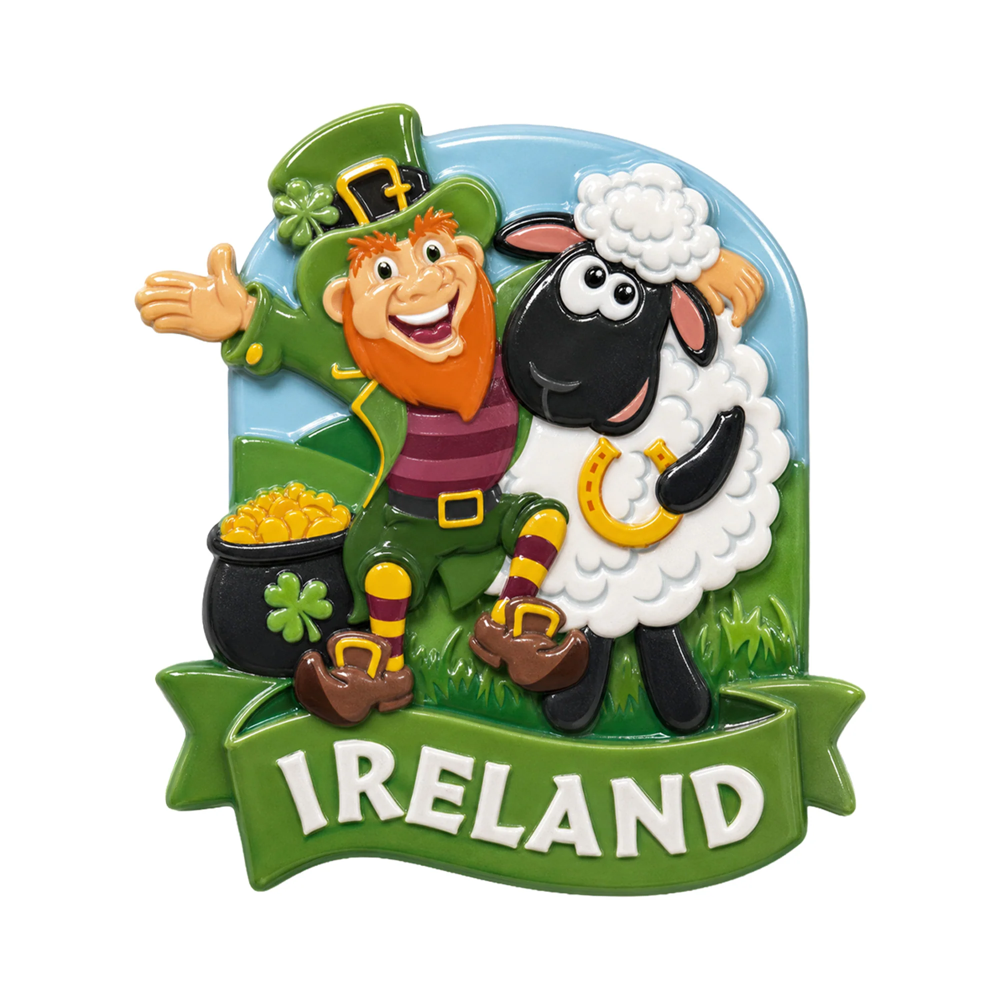 Ireland Resin Printed Magnets Set of Two - Image 2