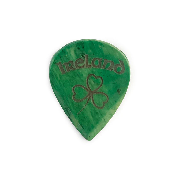 Ireland Shamrock Green Bone Plectrum
