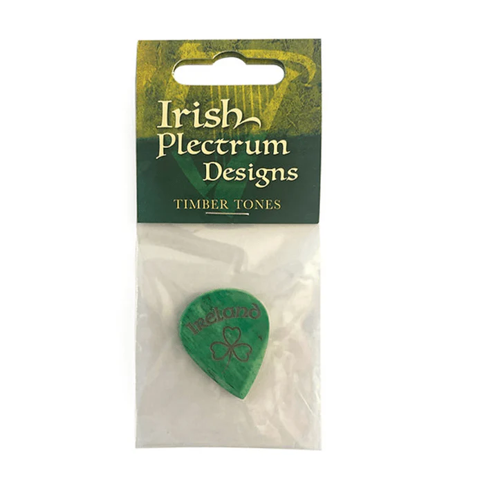 Ireland Shamrock Green Bone Plectrum - Image 2