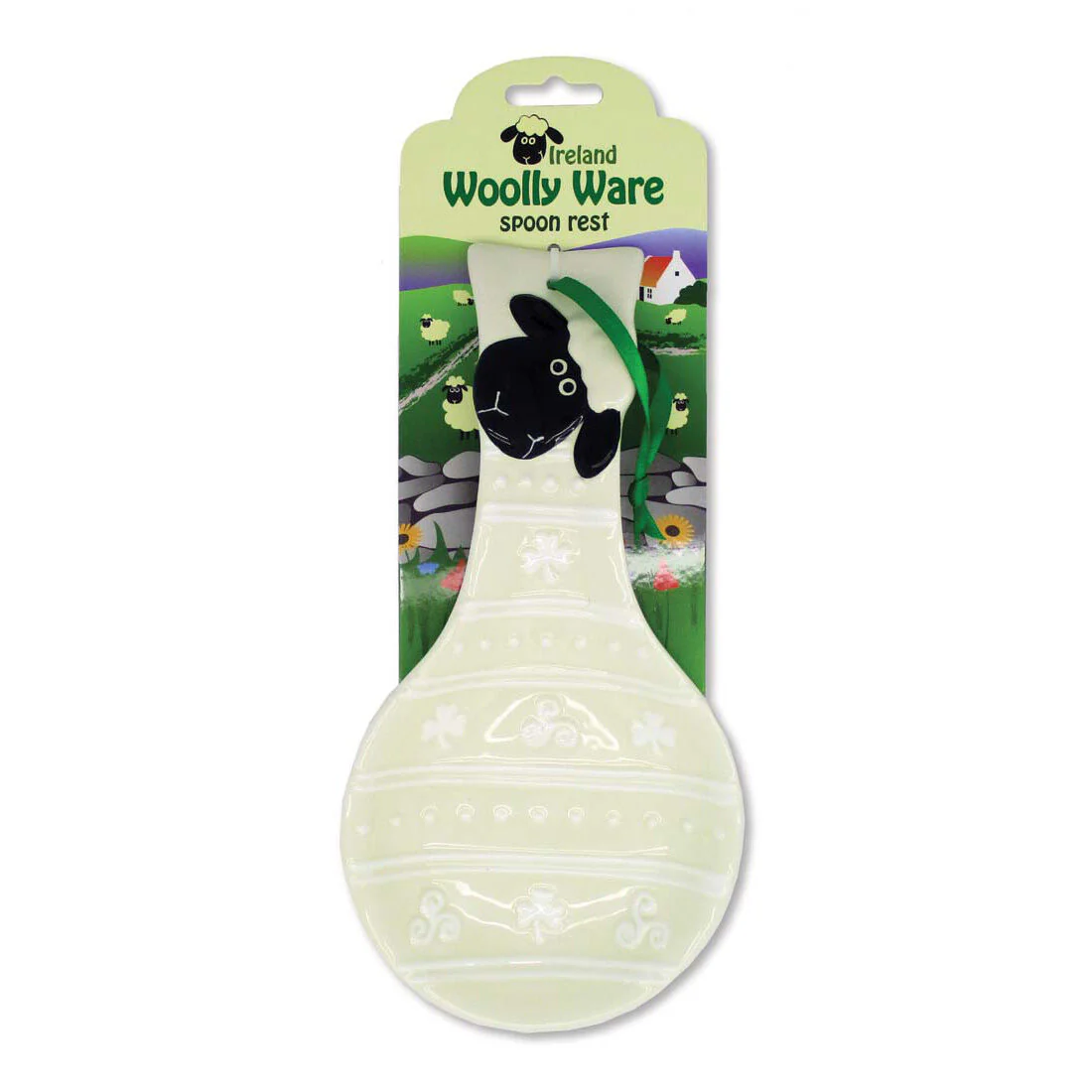 Ireland Woolly Ware Cute Smiling Ceramic Sheep Spoon Rest