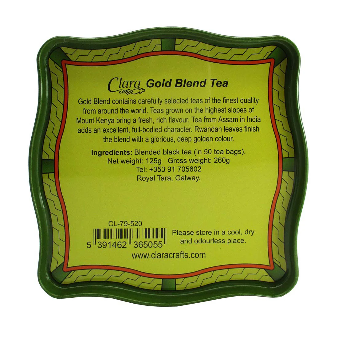 Irish Breakfast Tea Celtic Peacock Irish Weave Designed Tin - Image 3
