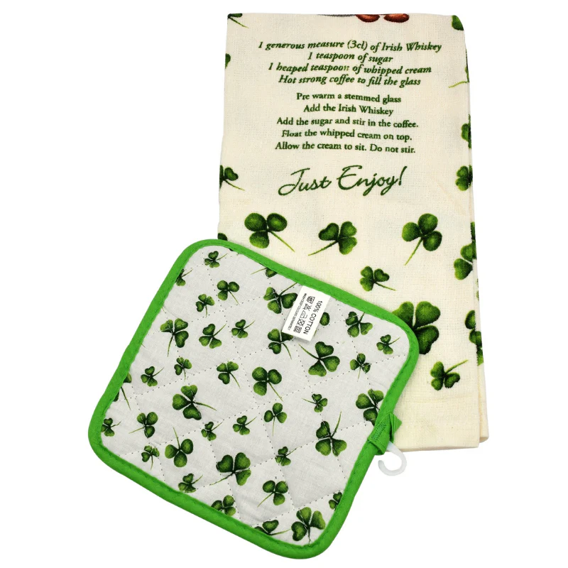 Irish Coffee Tea towel And Pot Holder Set - Image 2