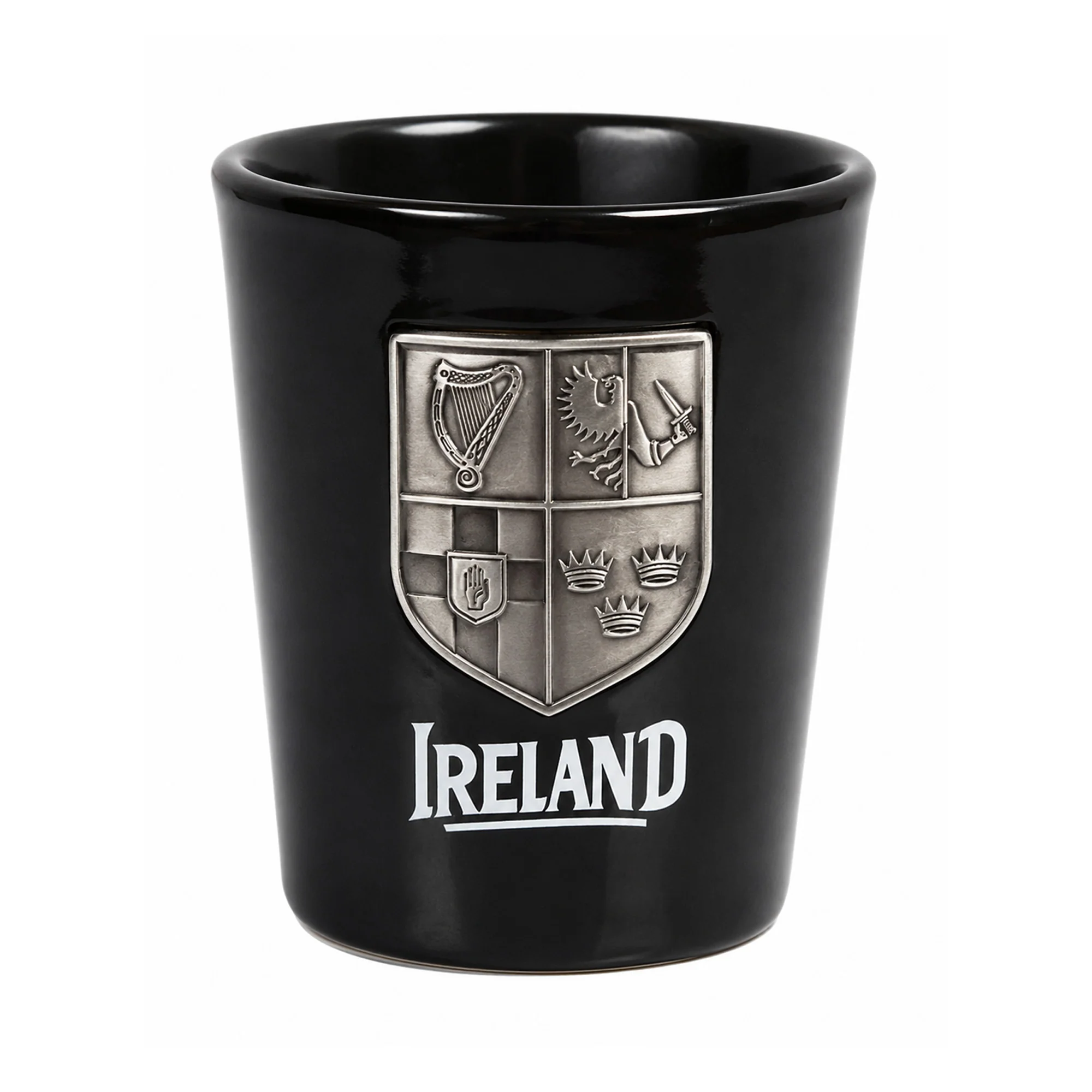 Irish Province Ceramic Shot Glass Black