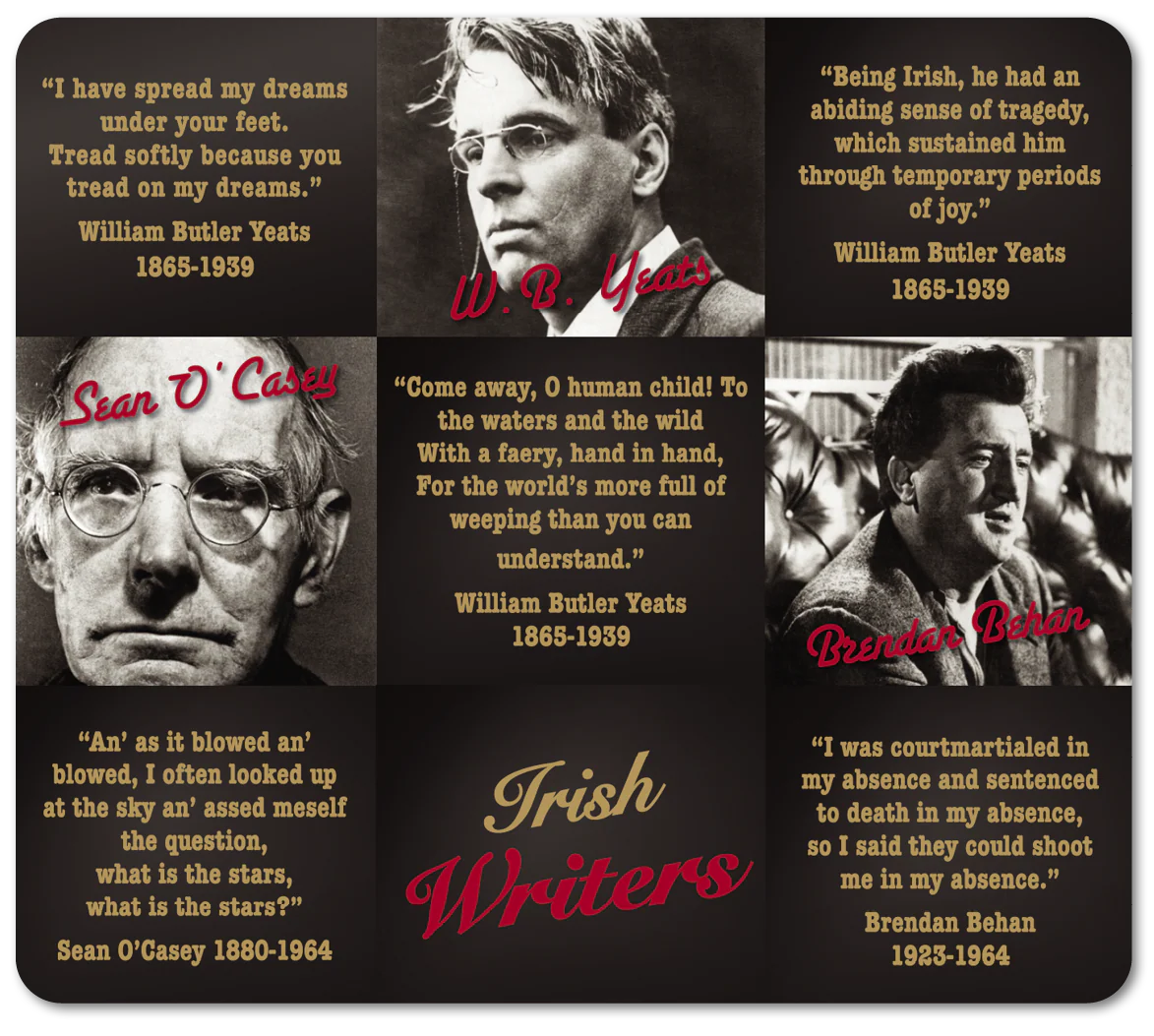 Irish Writers Image Table Coasters - Image 4