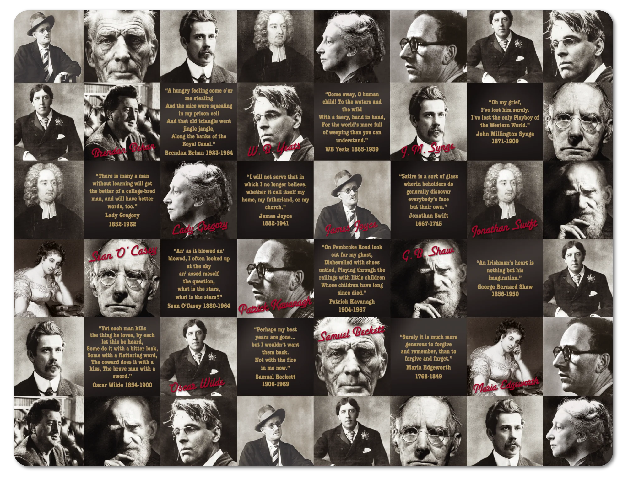 Irish Writers Image Table Placemats - Image 2