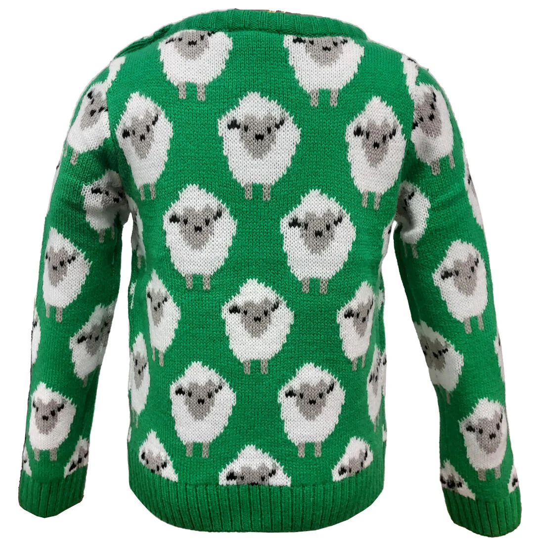Kids All Over Sheep Pattern Jumper Green - Image 3