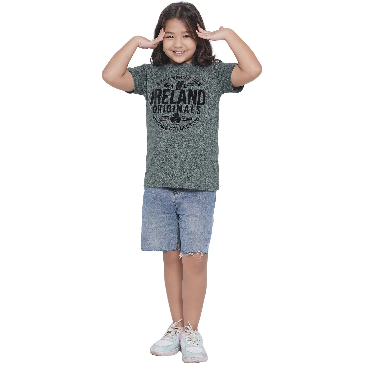 Kids Ireland Originals T-Shirt Green Grindle - Image 2