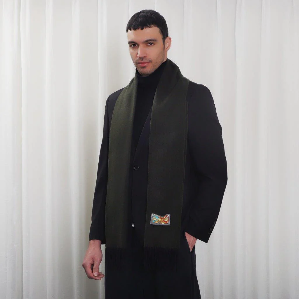 Men's Celtic Tweed Green Scarf