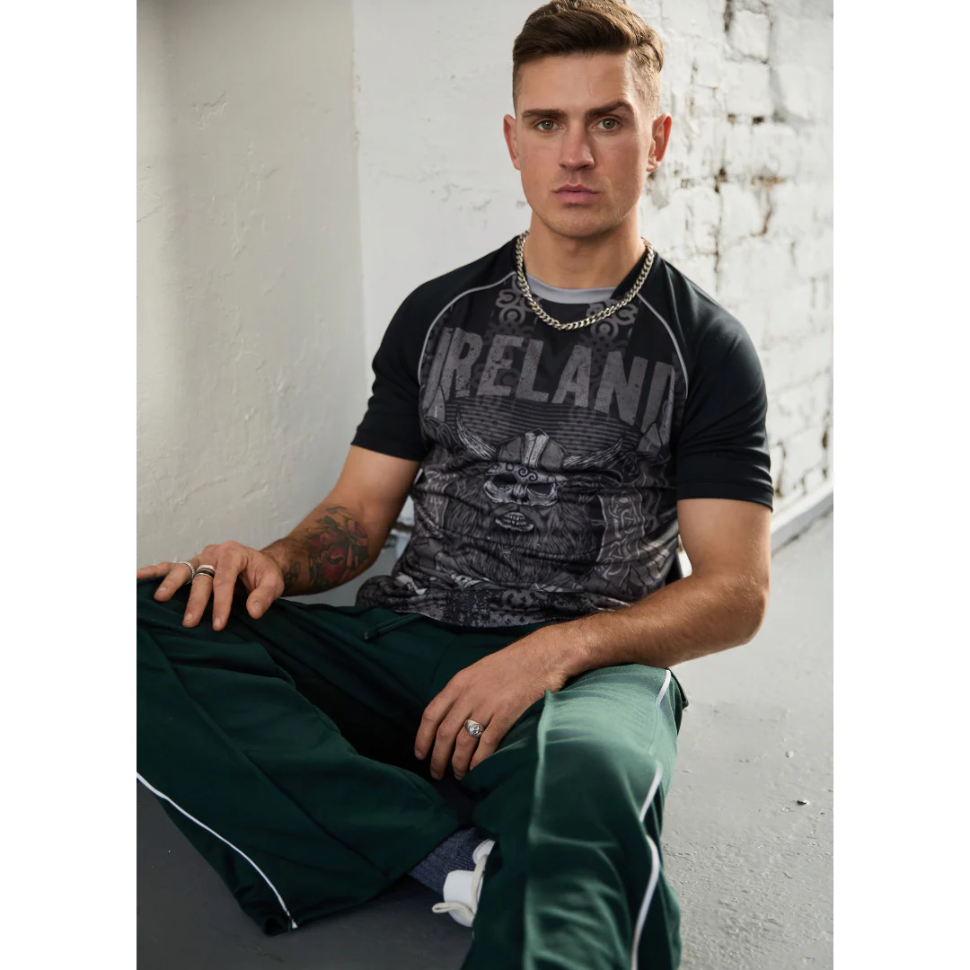 Men's Ireland Celtic Pride Viking Black T-Shirt - Image 2