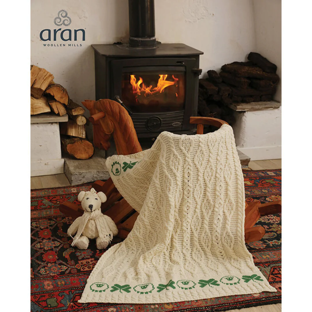 Merino Sheep & Shamrock Baby Throw - Image 5