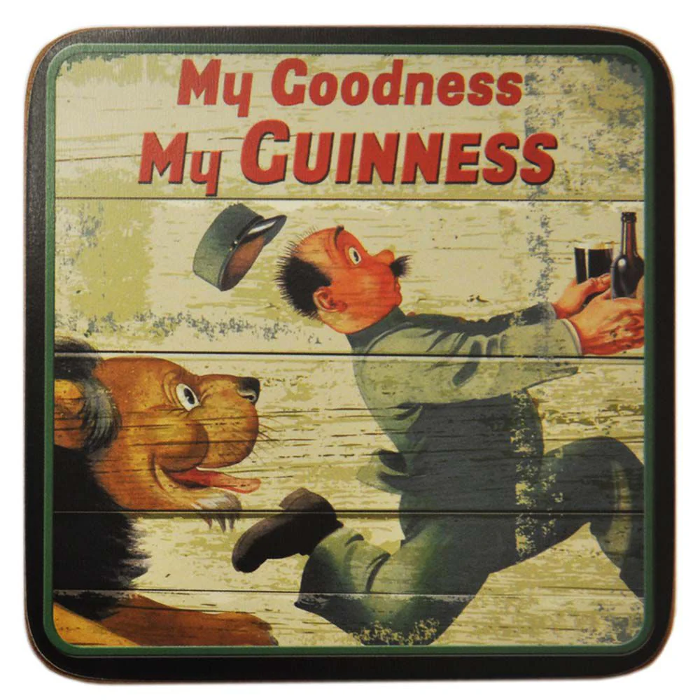 Nostalgic Guinness Coaster With My Goodness My Guinness Lion Design
