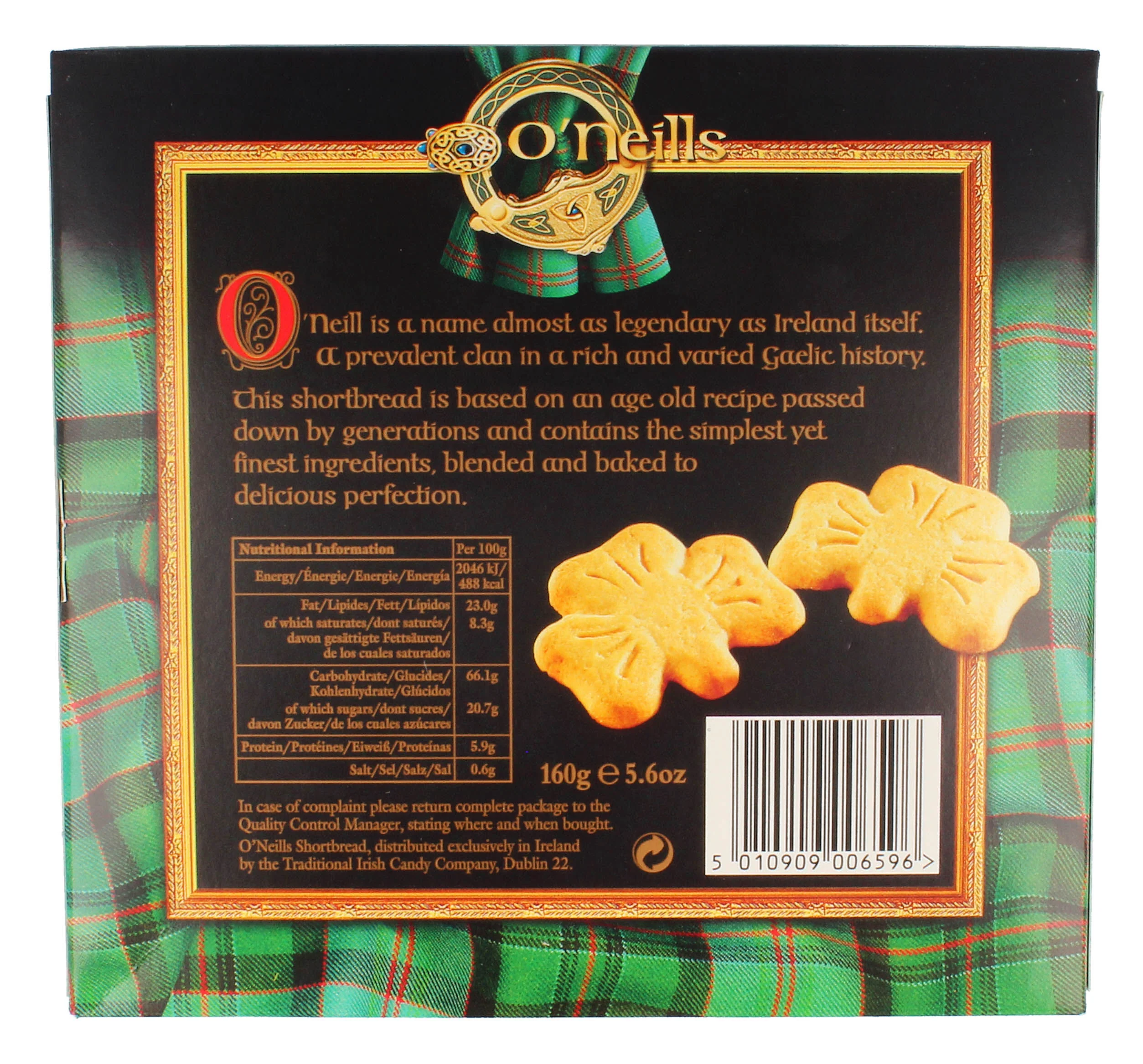 O'neill's Shamrock Shaped Shortbread 160g - Image 4