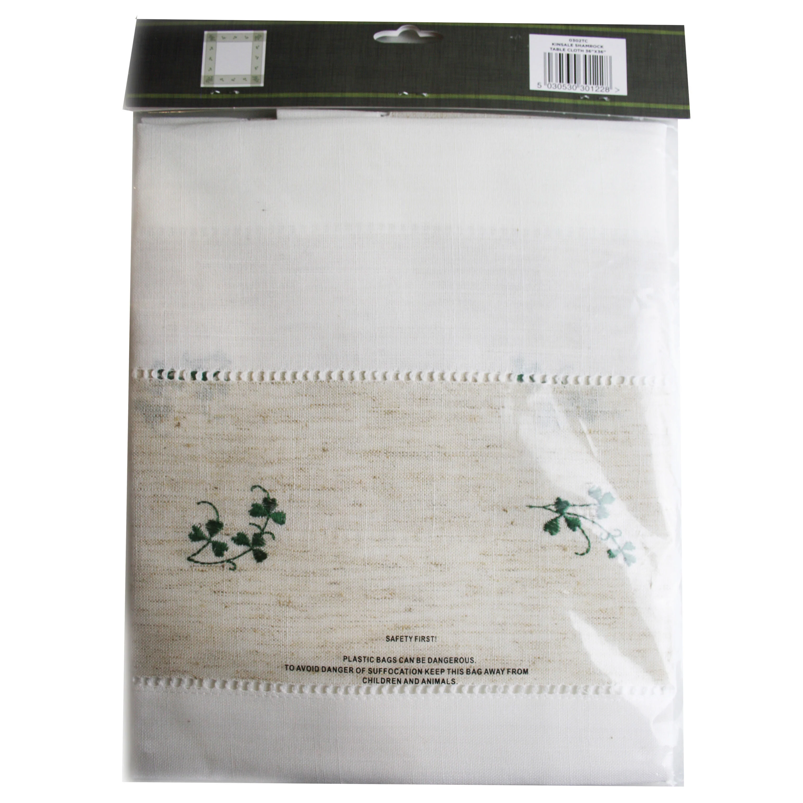 Pure Cotton Natural Tablecloth Designed With Shamrock Crochet 36β X 36β - Image 4