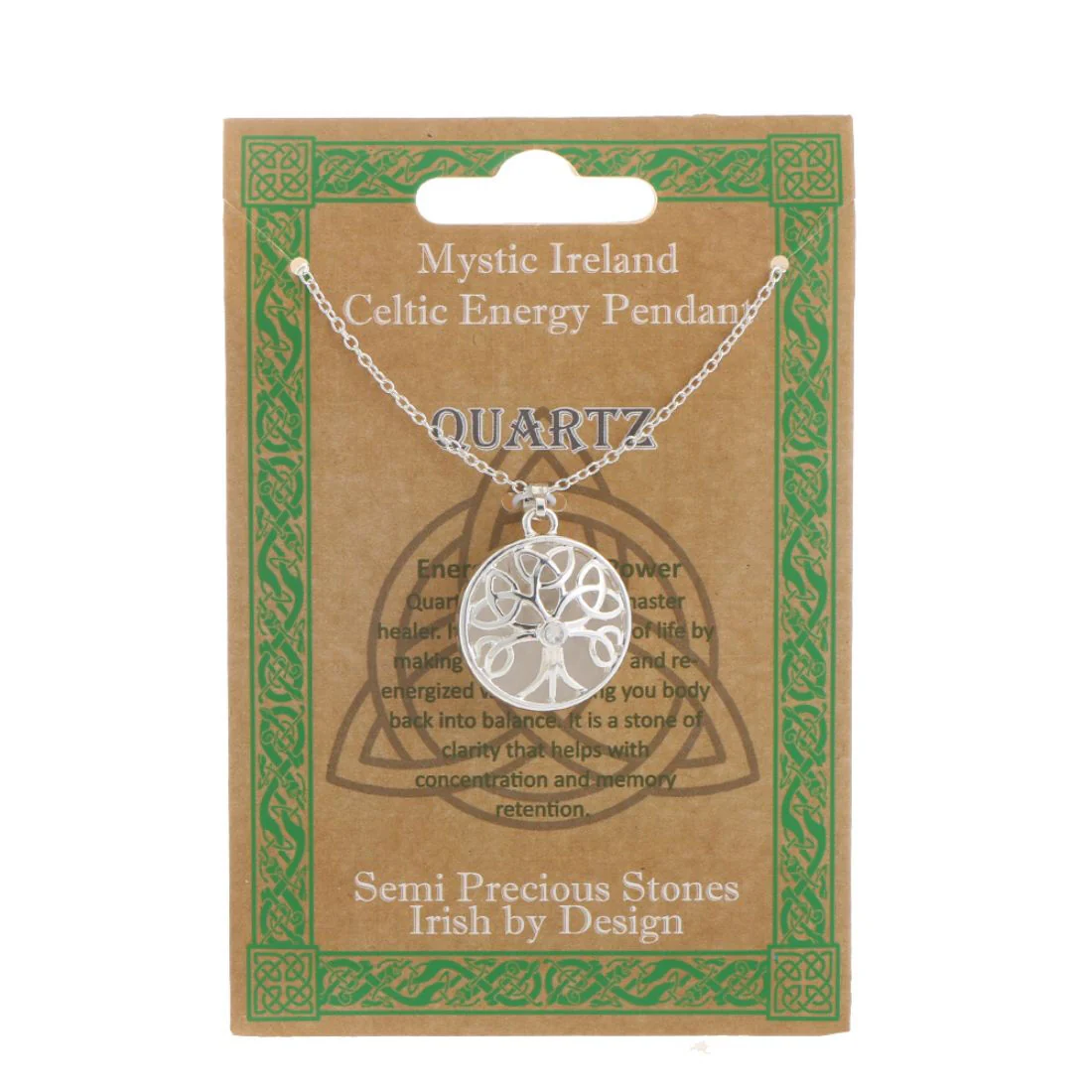 Quartz Stone Celtic Energy Necklace - Image 4