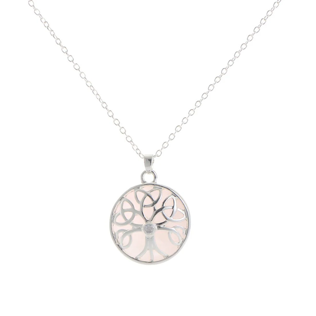 Rose Quartz Stone Celtic Energy Necklace - Image 2