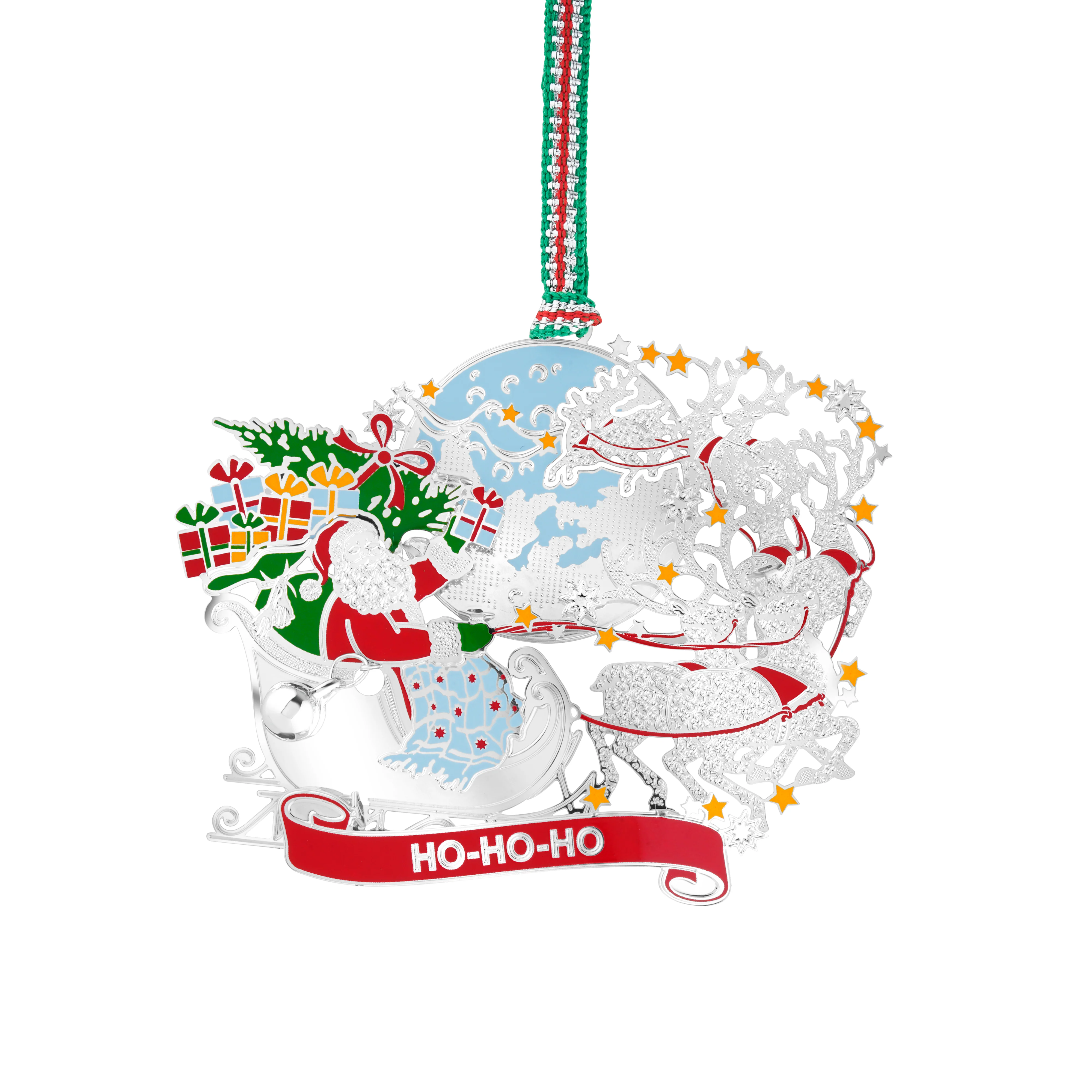 Santa in Sleigh Ho-Ho-Ho Christmas Tree Decoration - Image 3