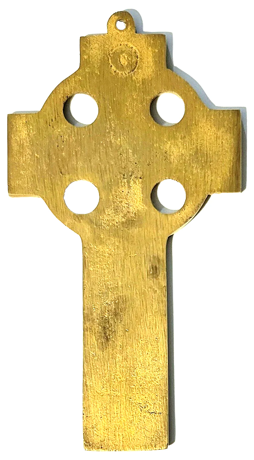 Solid Brass Trinity Knots Medium Flat Celtic Cross - Image 3