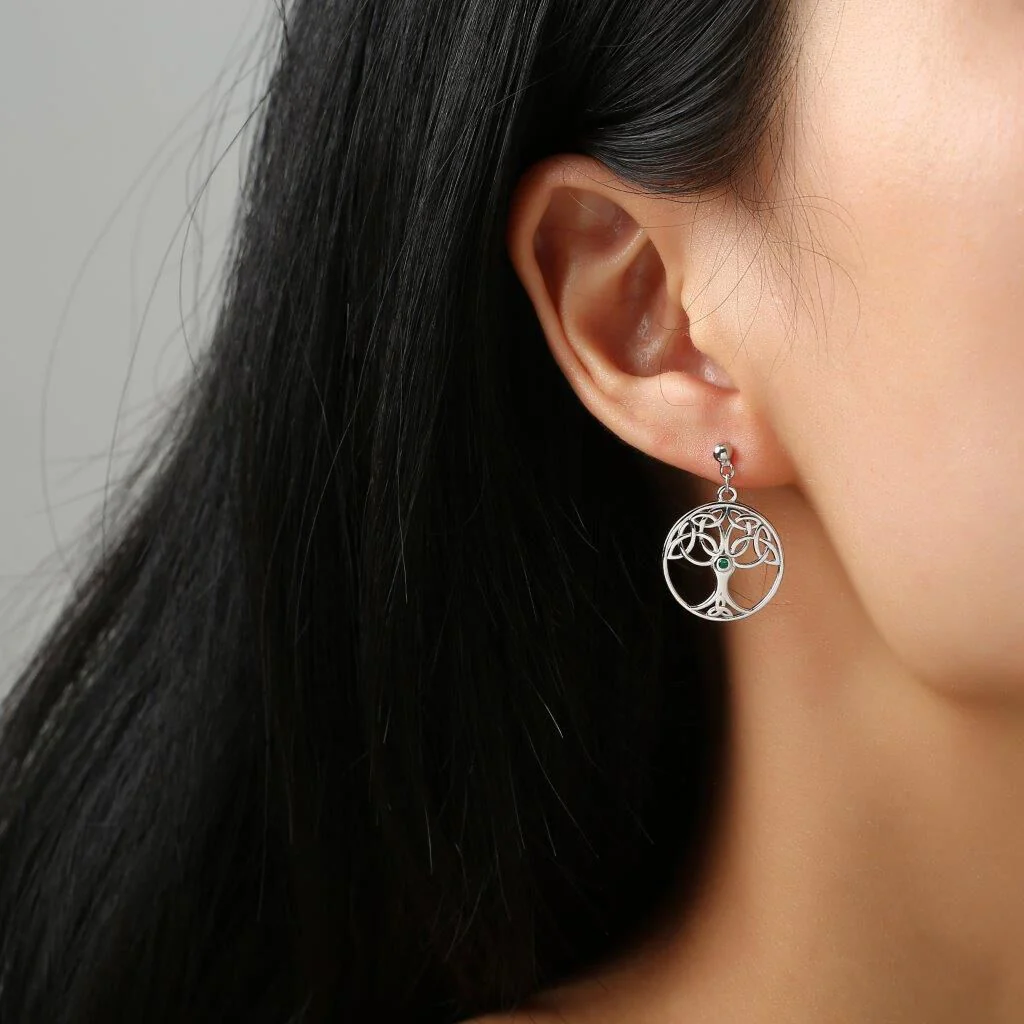 Sterling Silver Tree Of Life Earrings - Image 2