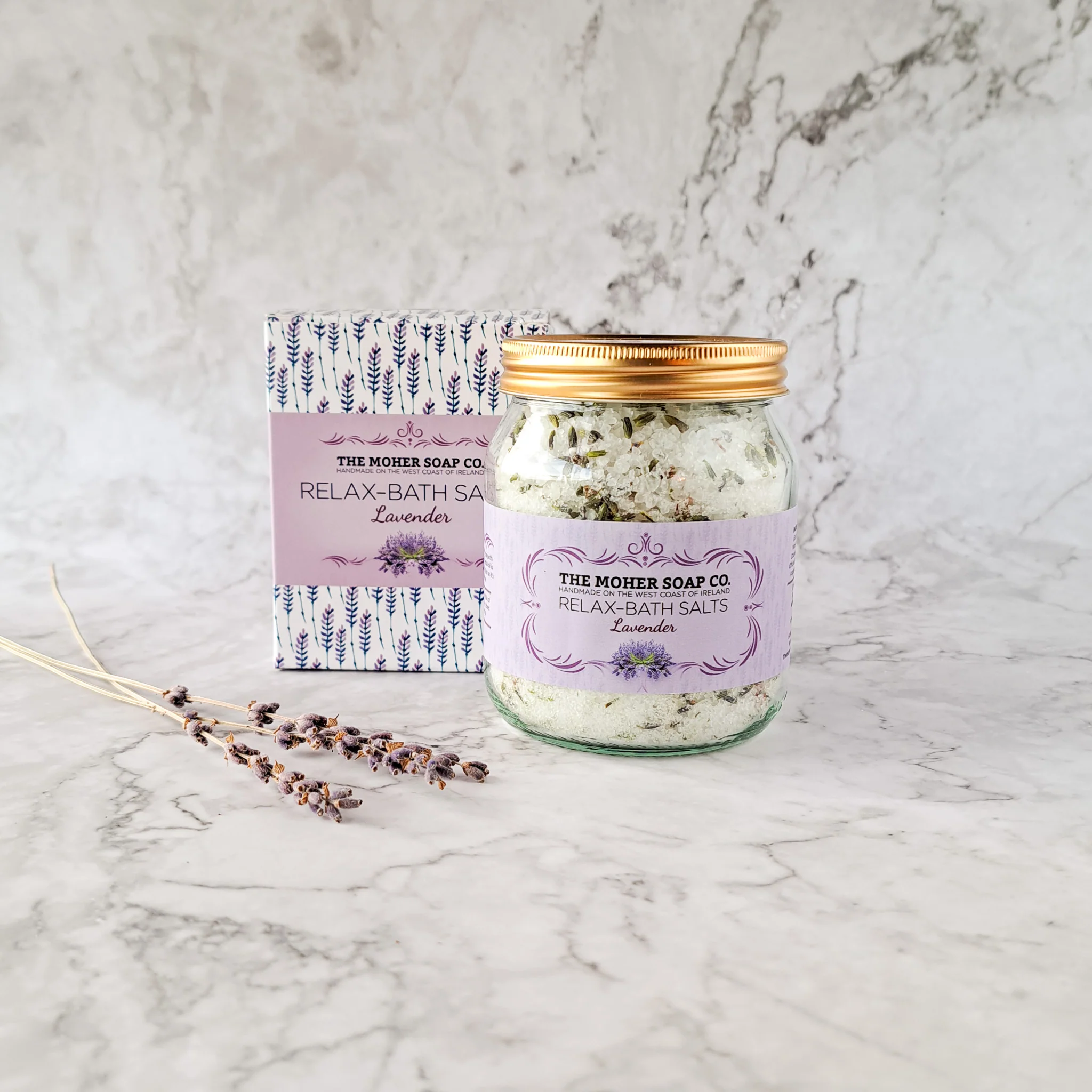 The Moher Soap Co. Lavender Relax Bath Salts 320g Jar