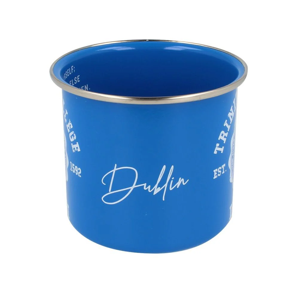 Trinity College Dublin Crest Enamel Mug Blue - Image 2
