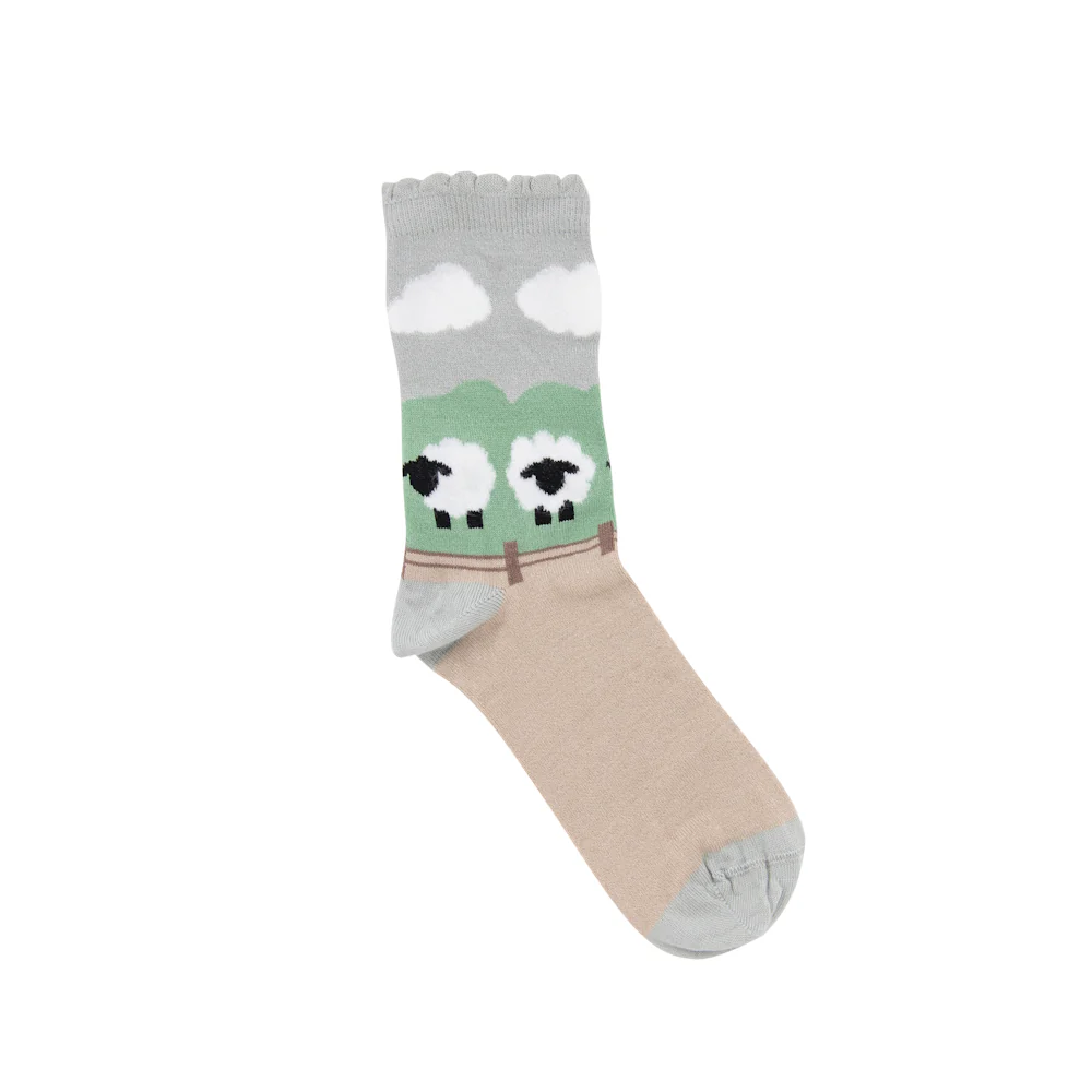 Triptoes Oatmeal Sheep Ankle Socks - Image 2