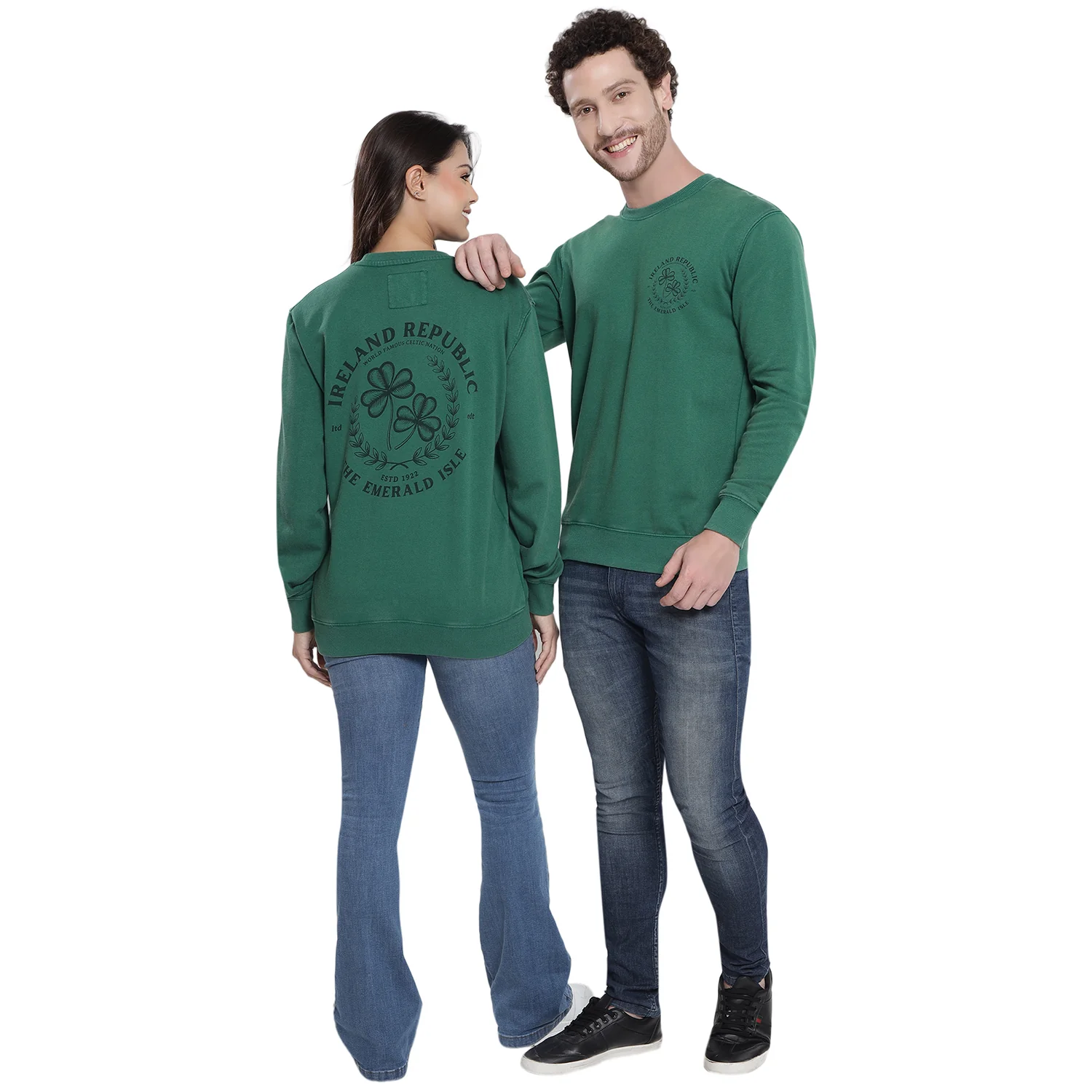 Unisex Le Shams Acid Wash Spring Green Sweatshirt - Image 6